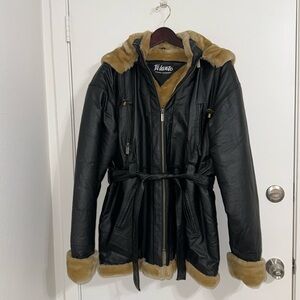 Vilanto Bomber Aviator 100% Leather Men’s Jacket XXL Black Vintage Rare Find